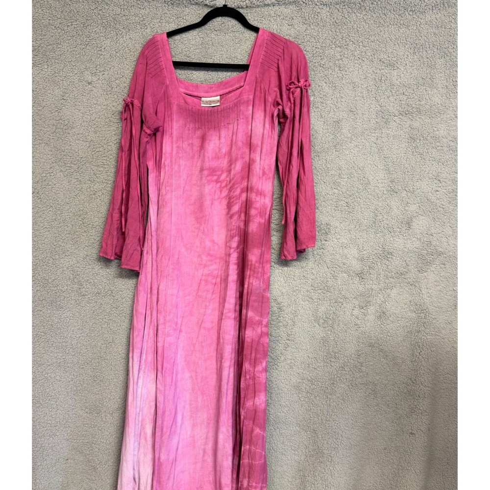 HOLY CLOTHING Dress M Pink Tie Dye Renaissance Maxi Fantasy Festival Cosplay